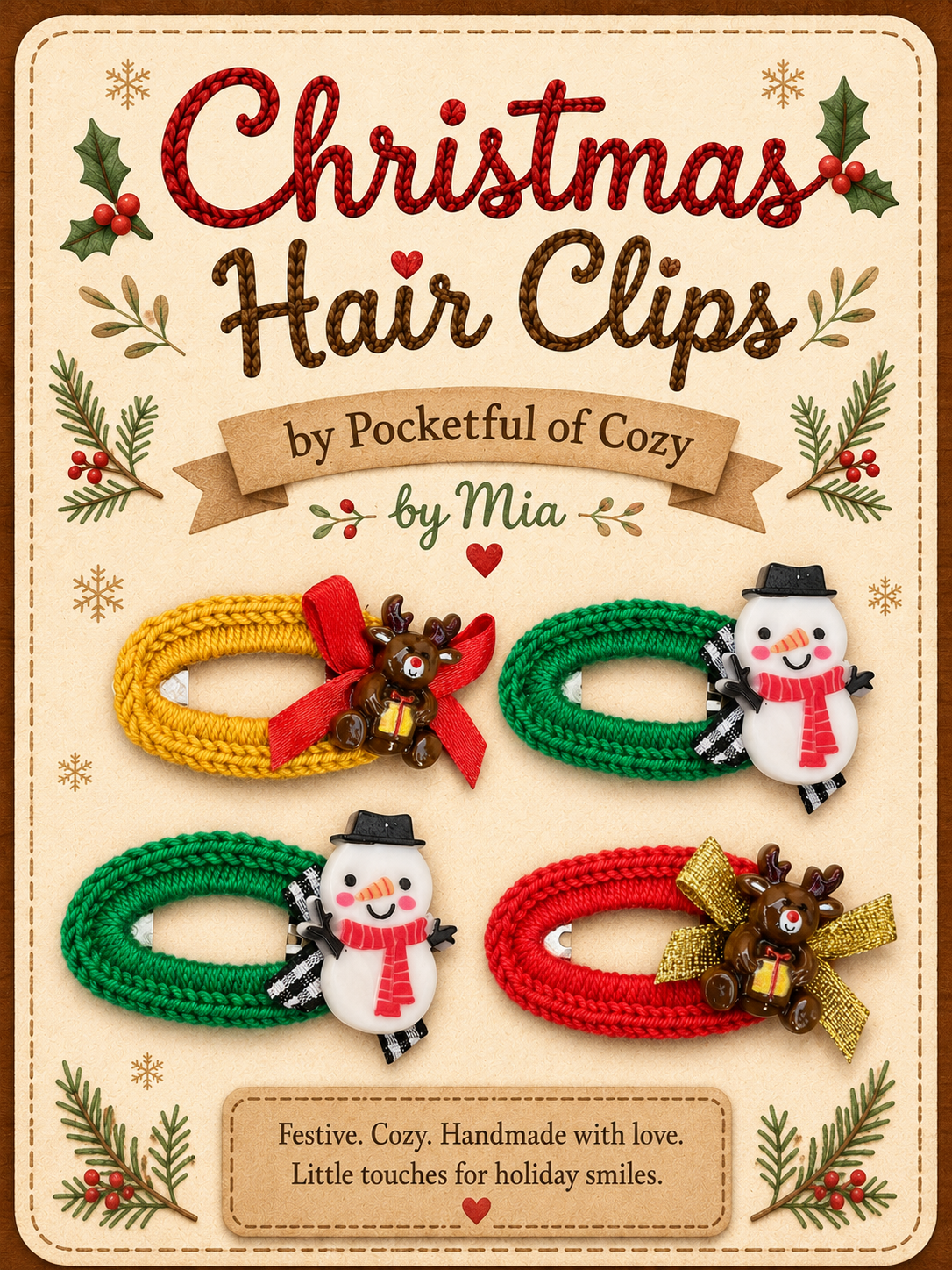 Christmas Hair Clips