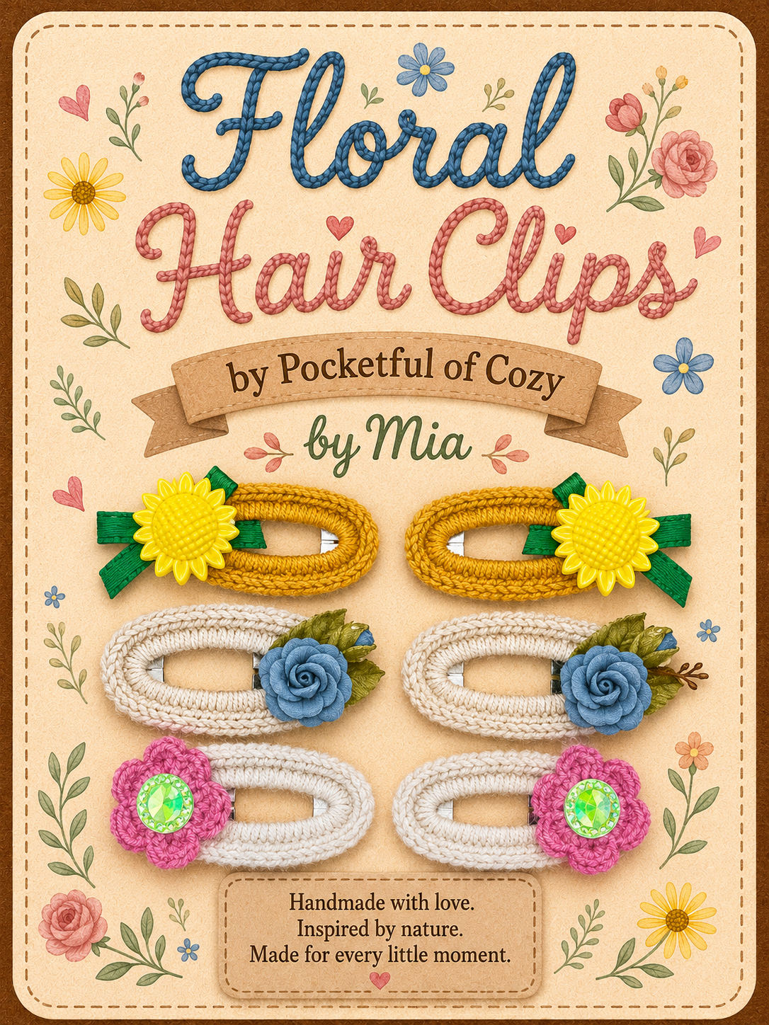 Floral Hair Clips