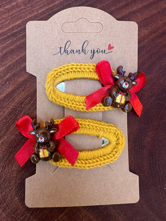 Pair - Christmas Hair Clips