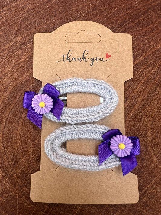 Pair - Floral Hair Clips