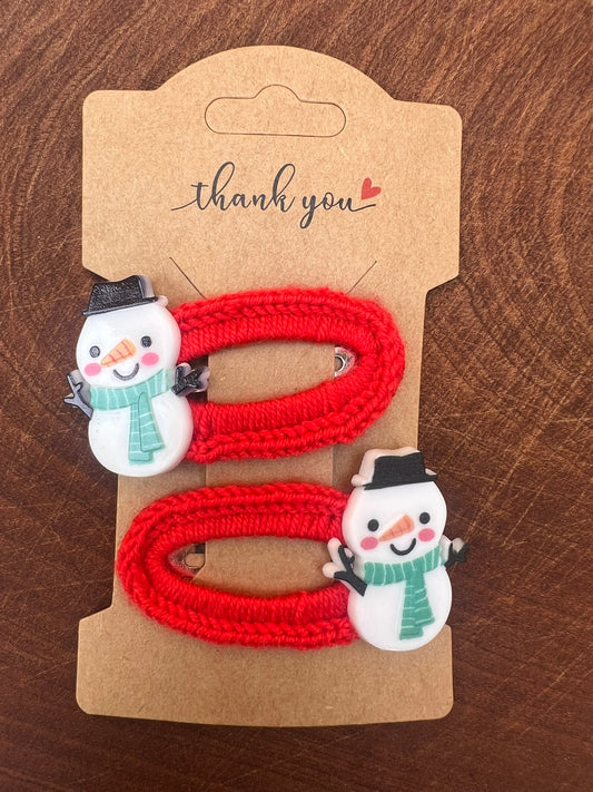 Pair - Christmas Hair Clips