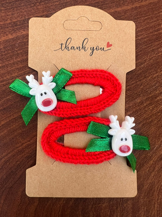 Pair - Christmas Hair Clips