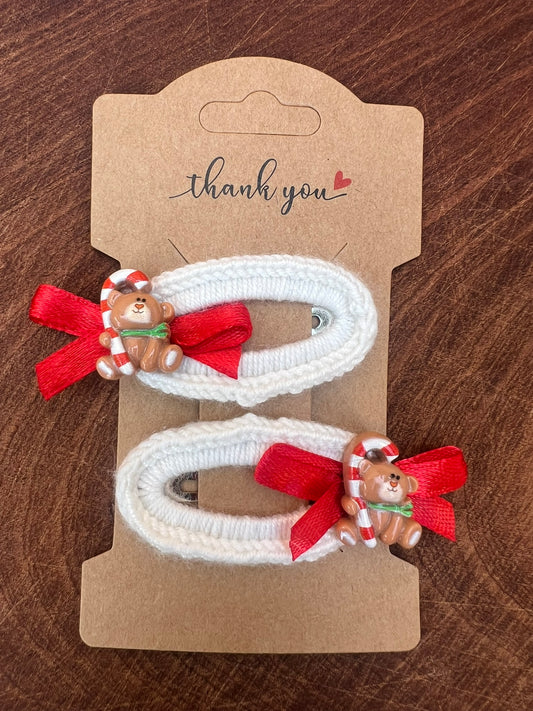 Pair - Christmas Hair Clips