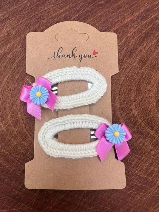 Pair - Floral Hair Clips