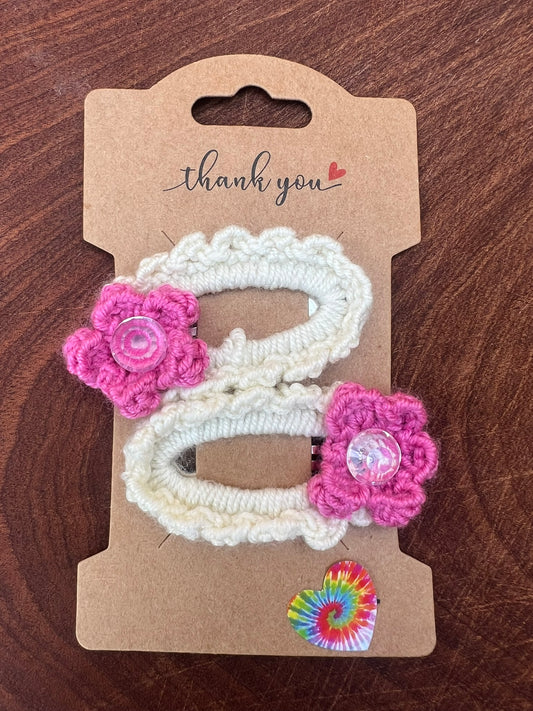 Pair - Floral Hair Clips